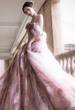 包上恩烟粉玫瑰裙温柔热烈