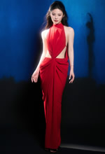 姚晓棠大红造型惊喜现身