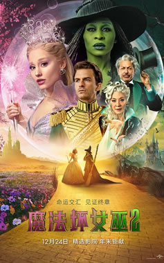 美国奇幻歌舞片《魔法坏女巫2》12月24日中国内地上映